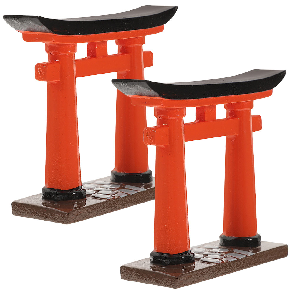 Aquarium Fish Japanese - 2Pcs Japanese Torii Gate Resin Decoration