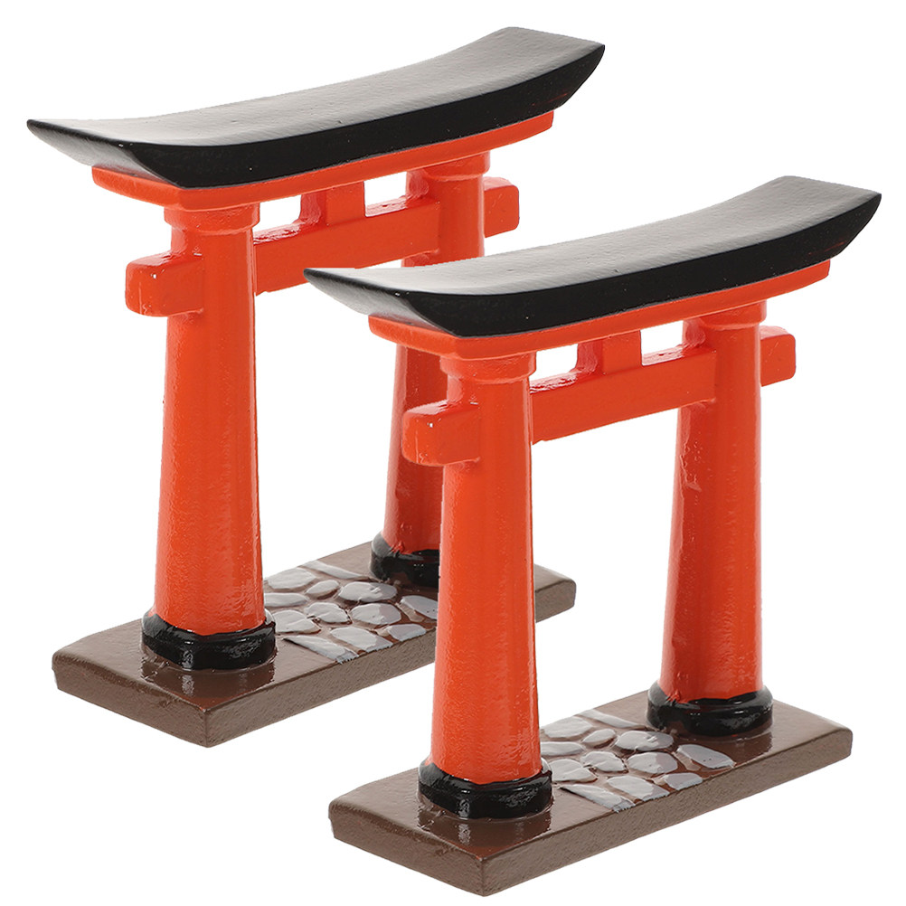 2Pcs Japanese Torii Gate Resin - Aquarium Fish Japanese review and price