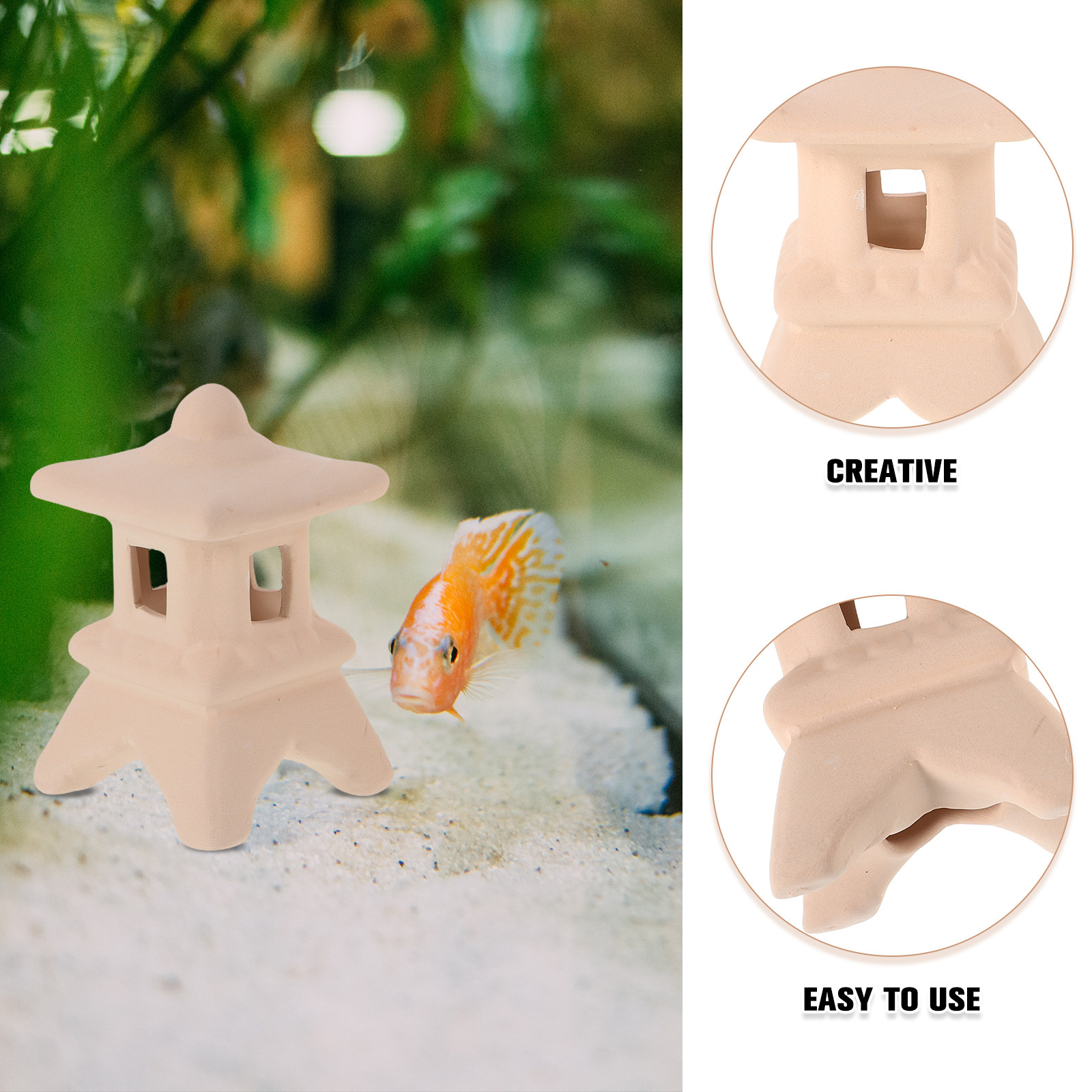 2Pcs Ceramic Fish Tank Decor B - Aquarium Fish Japanese review and price