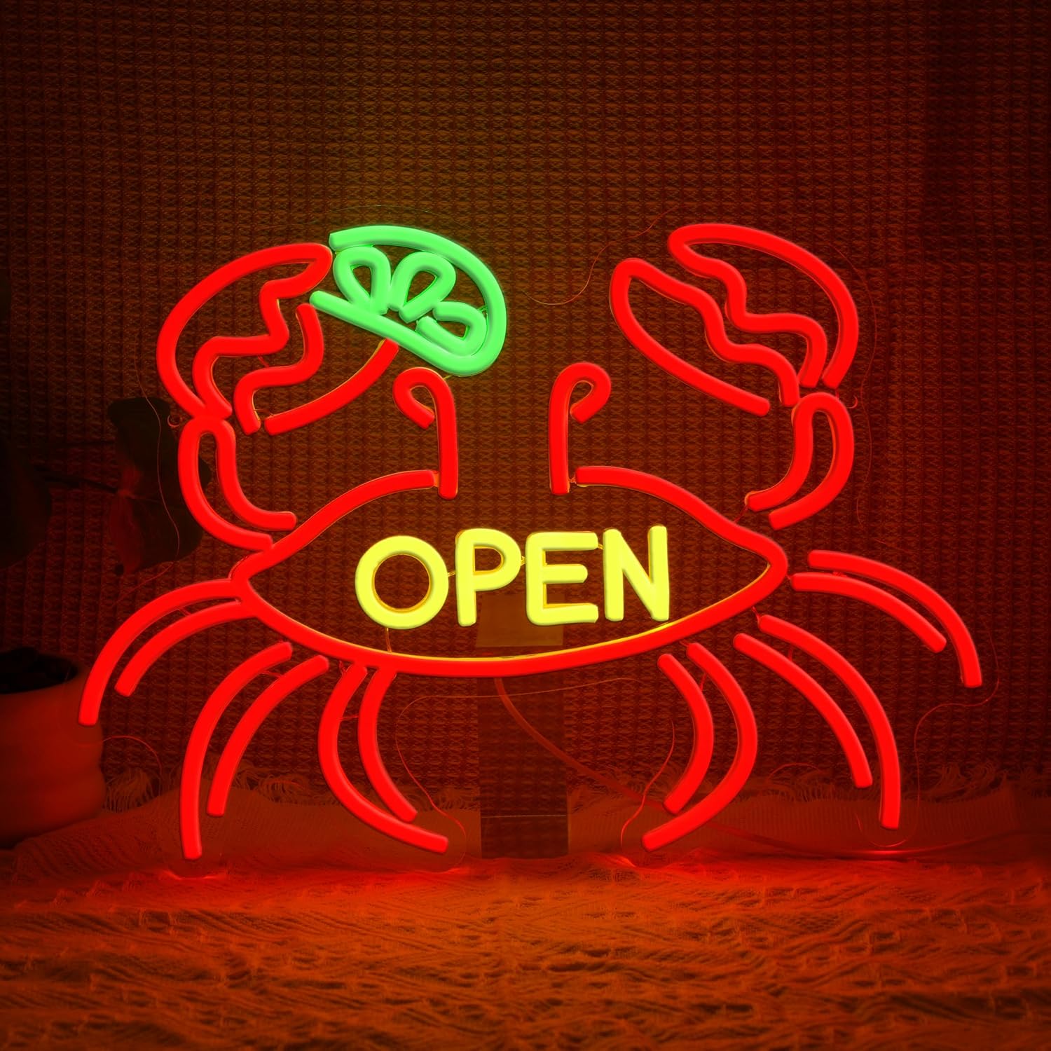 Crab Open Neon Sign USB Powere - Aquarium Fish Market review and price